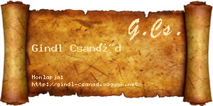 Gindl Csanád névjegykártya